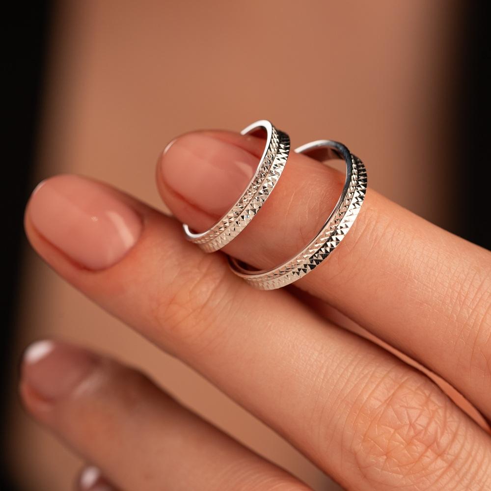 Обручальное кольцо из белого золота 510-000-1020