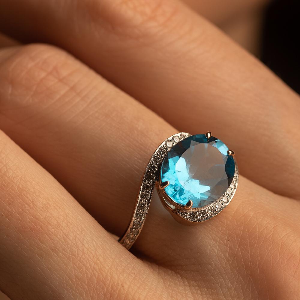 Кольцо из золота с топазом 911057Т