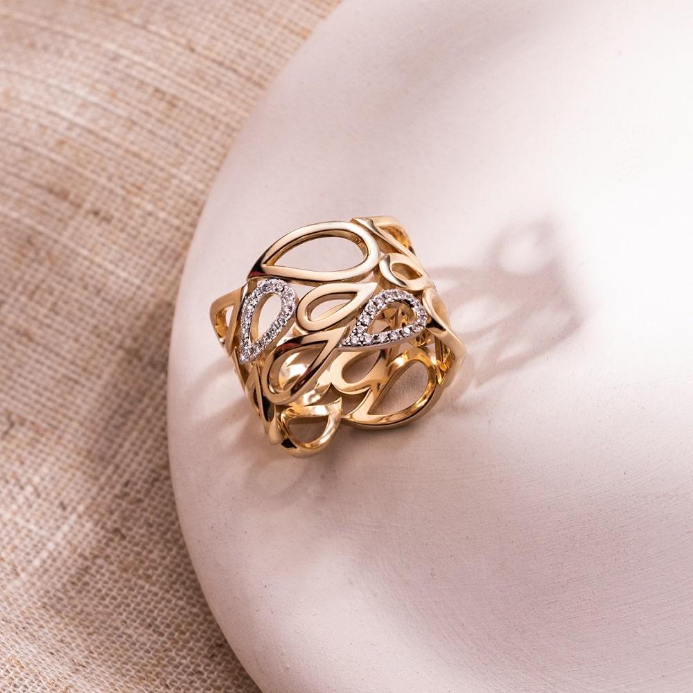 Кольцо из золота с бриллиантами 931638Б