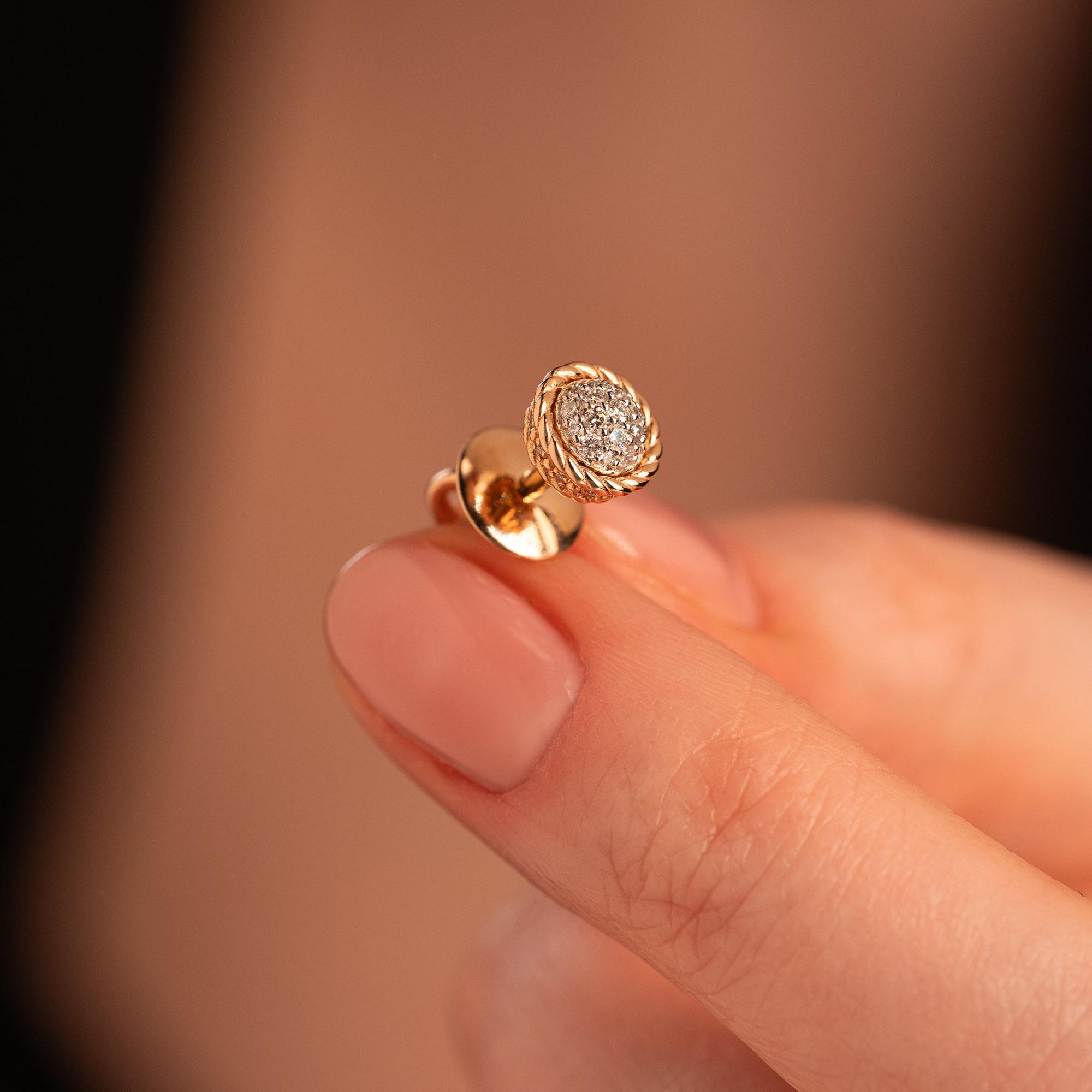 Серьги-пусеты с бриллиантами 912971Б