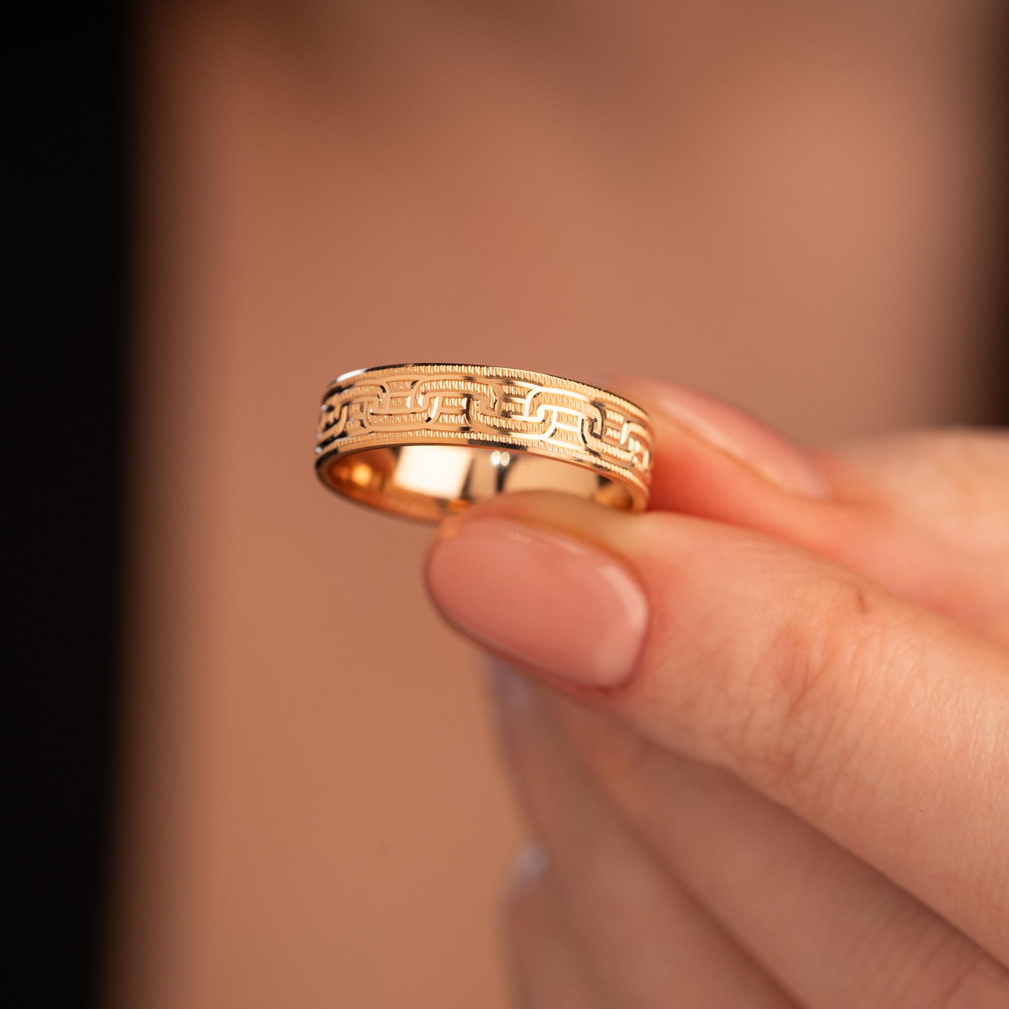 Обручальное кольцо из красного золота 500-000-1016