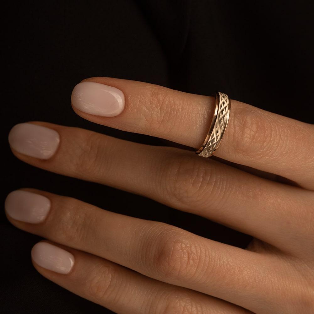 Кольцо двухсплавное с гранью 430-000-408