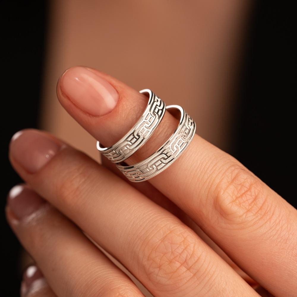 Обручальное кольцо из белого золота 510-000-1016