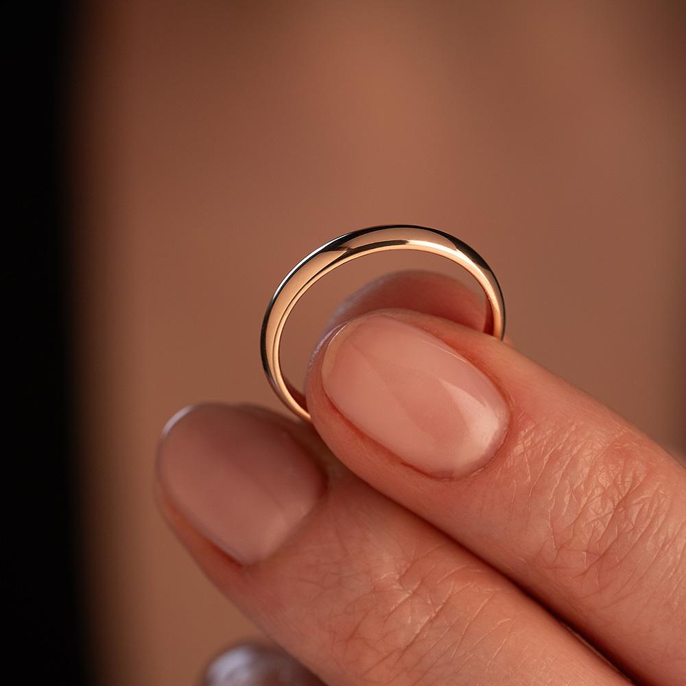 Обручальное кольцо из красного золота 100-000-525