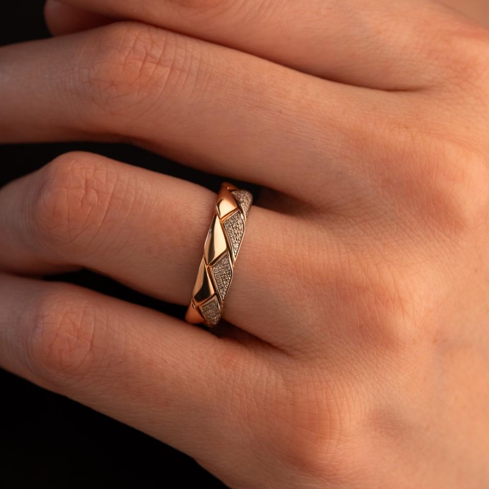 Кольцо из желтого золота с бриллиантами 921560Б