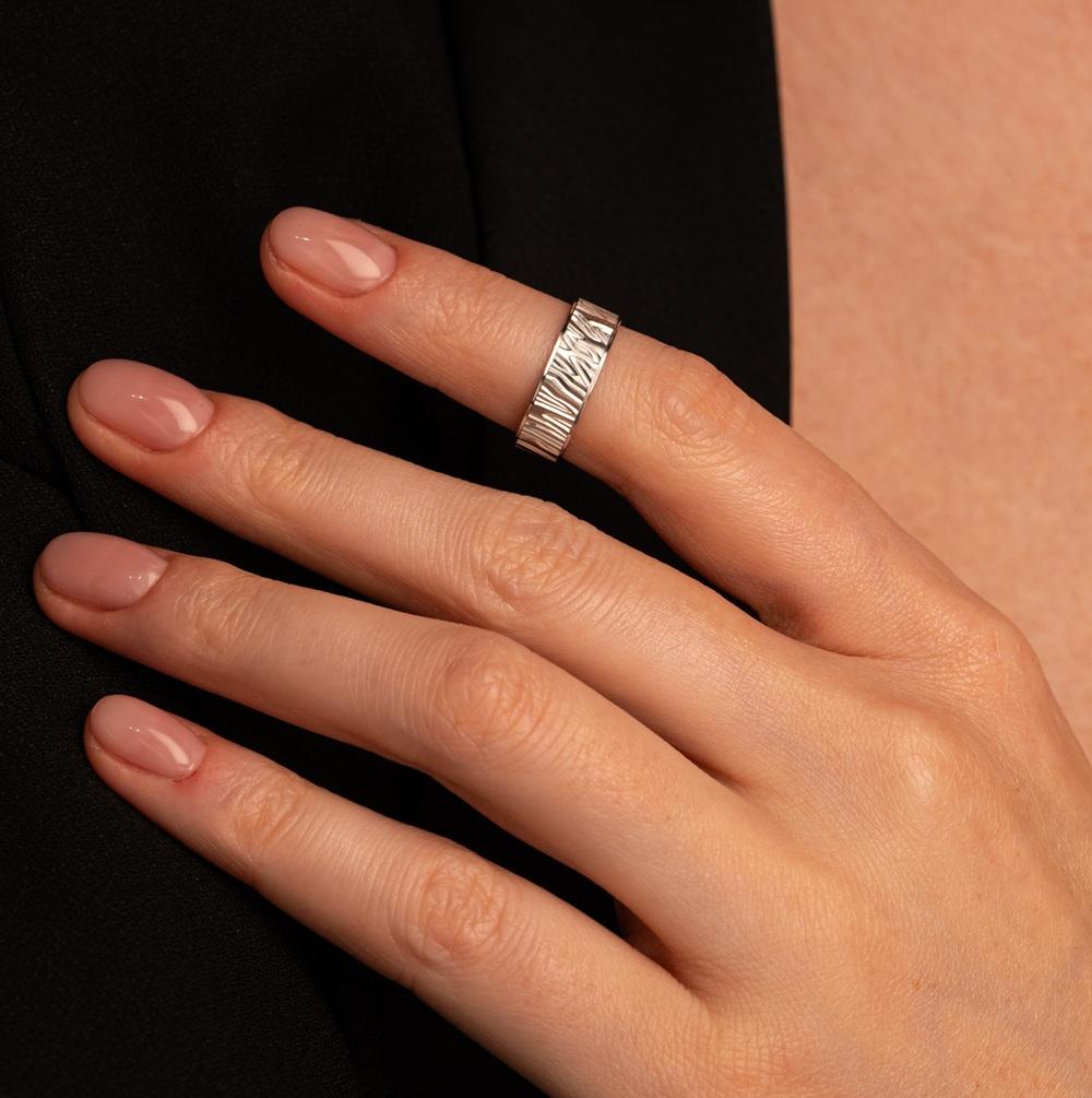 Обручальное кольцо из белого золота 510-000-089