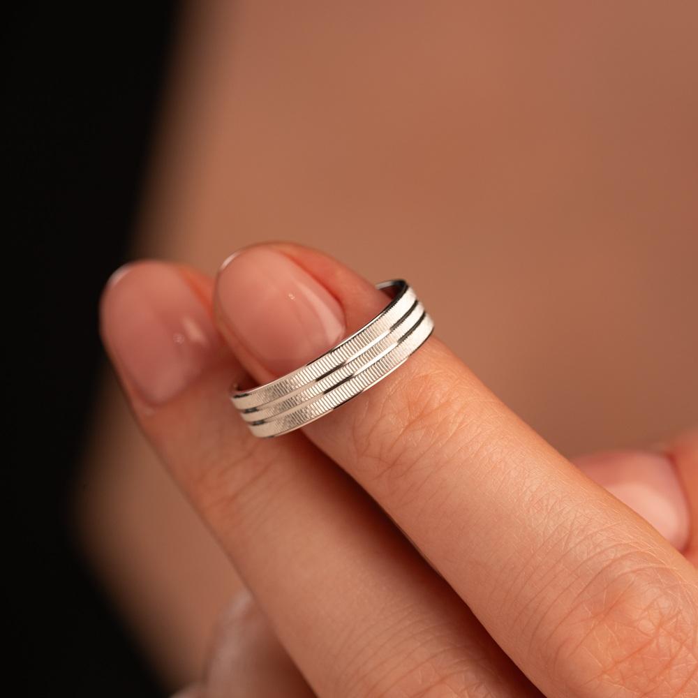 Обручальное кольцо из белого золота 510-000-1019