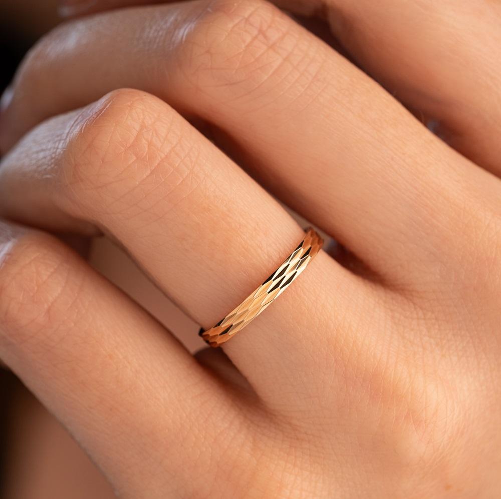 Обручальное кольцо из красного золота 200-000-177