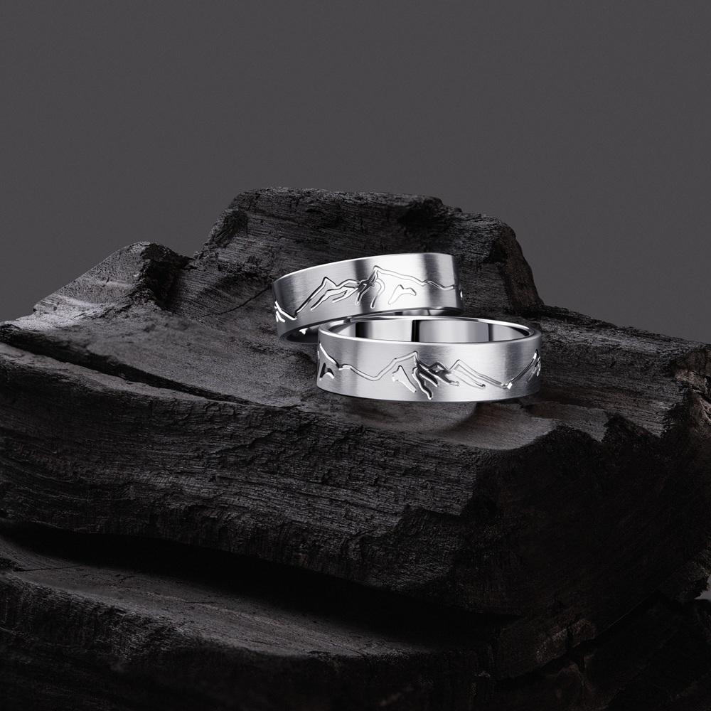 Обручальное кольцо из белого золота 510-000-197