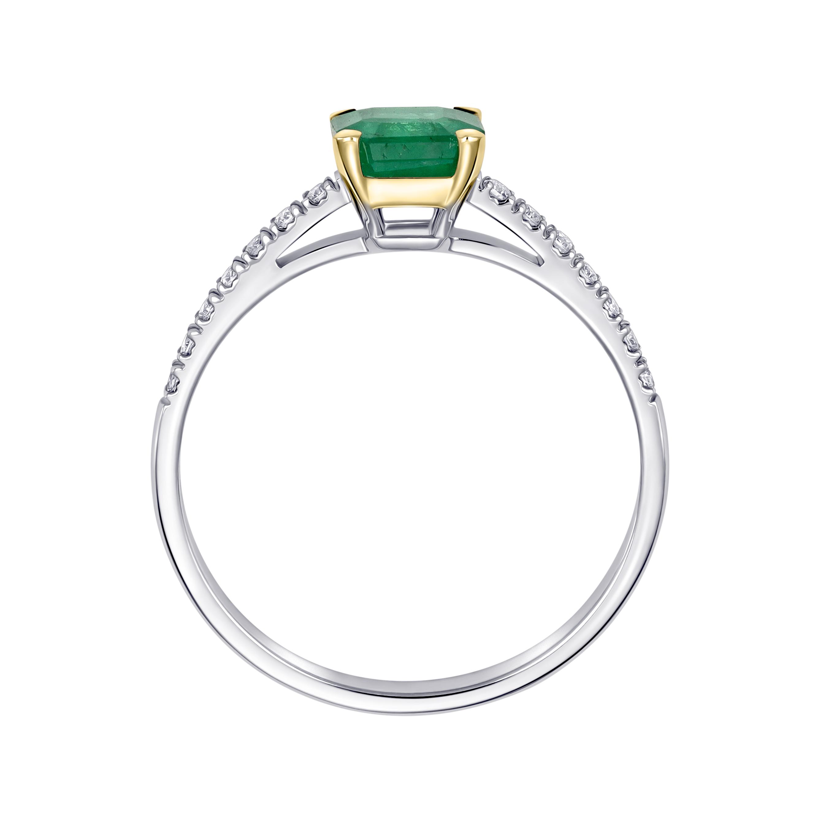 Кольцо из золота с изумрудом и бриллиантами 9211112И