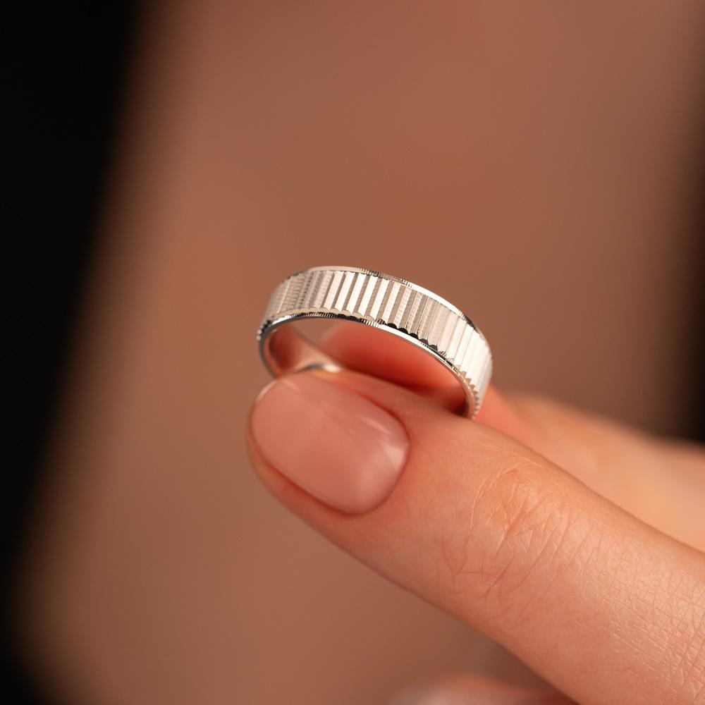 Обручальное кольцо из белого золота 510-000-1014