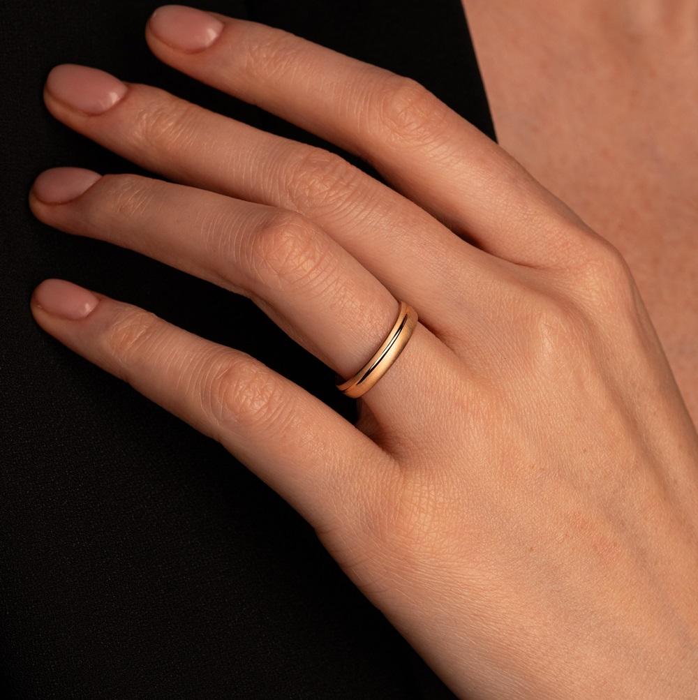 Обручальное кольцо из красного золота 200-000-719