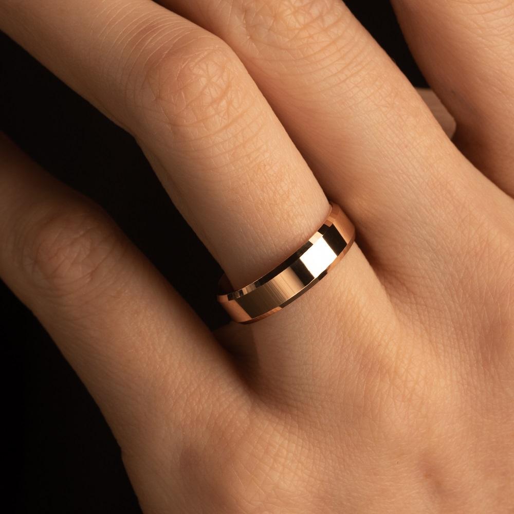 Обручальное кольцо из красного золота 200-000-554