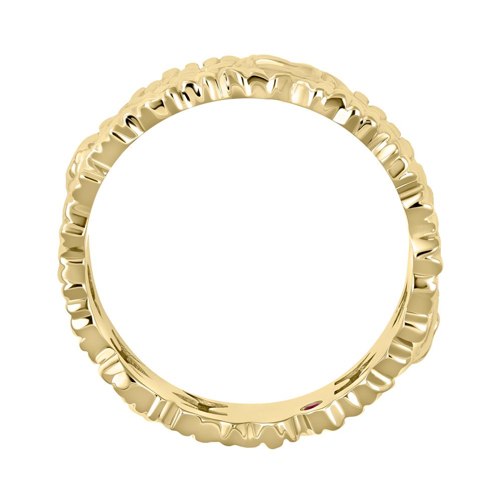 Кольцо из желтого золота с рубином 9311068