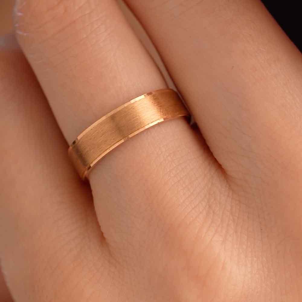 Обручальное кольцо из красного золота 200-000-737