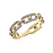 Дизайнерское кольцо из желтого золота 585 пробы с бриллинтами 931822Б