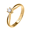 Кольцо из желтого золота с бриллиантом 931248Б