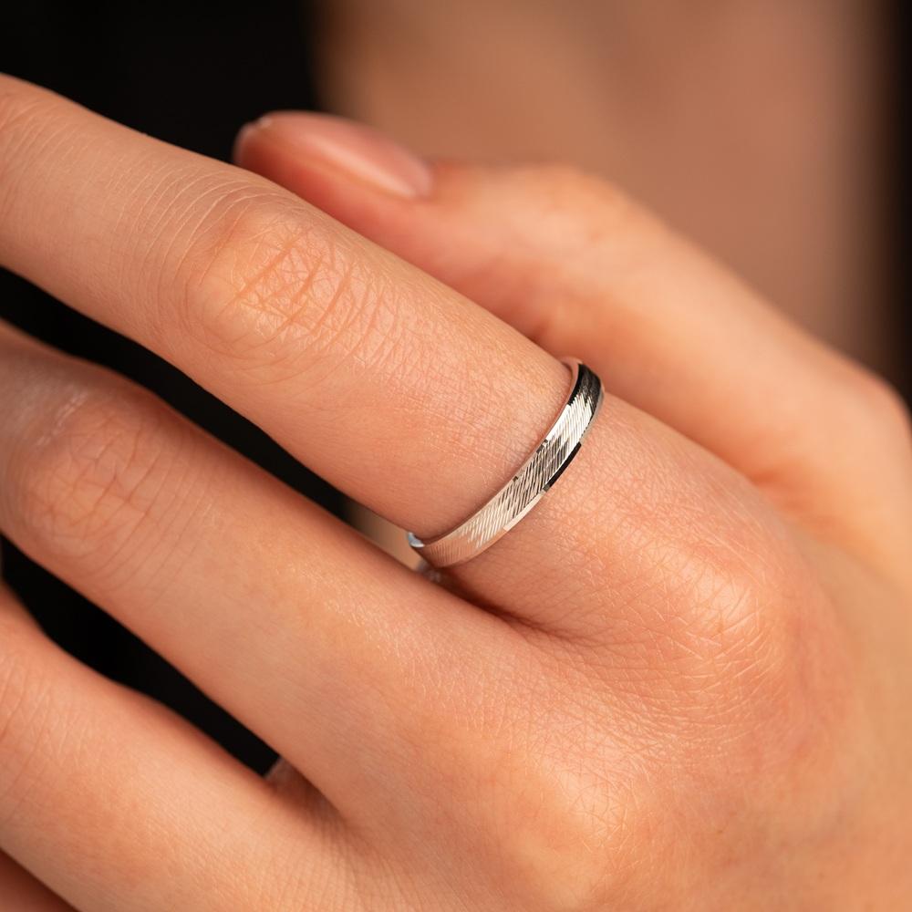 Обручальное кольцо из белого золота 510-000-1021