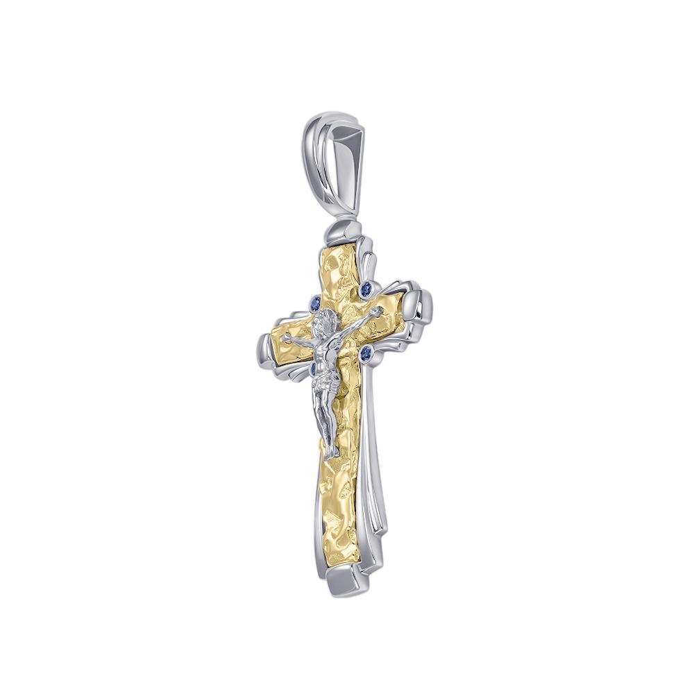 Подвеска из желтого и белого золота с сапфирами 9241125С