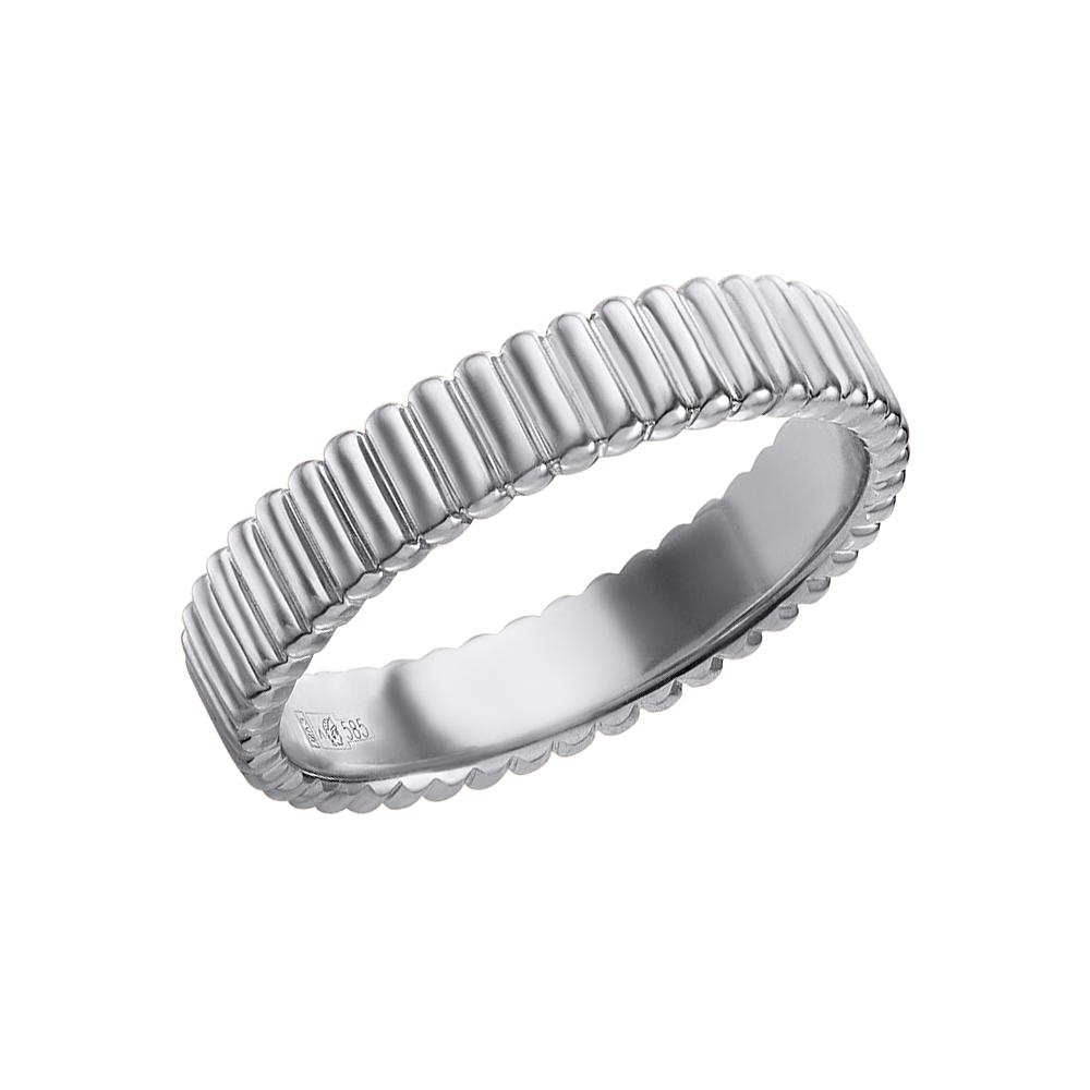 Кольцо из белого золота 585 пробы фактурное 921479-3
