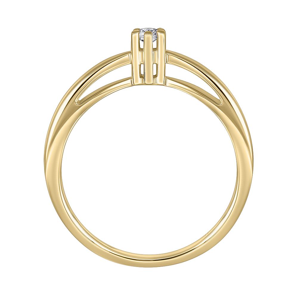 Кольцо из желтого золота с бриллиантом 931213Б