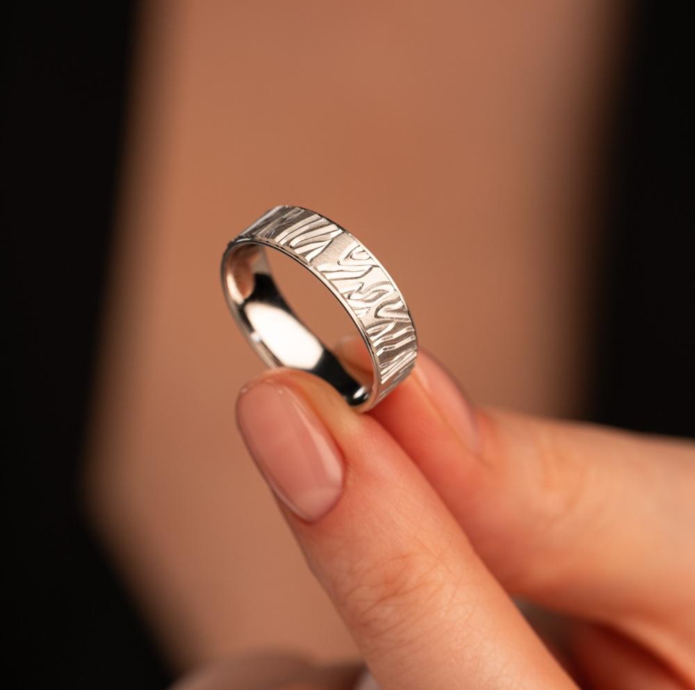 Обручальное кольцо из белого золота 510-000-089