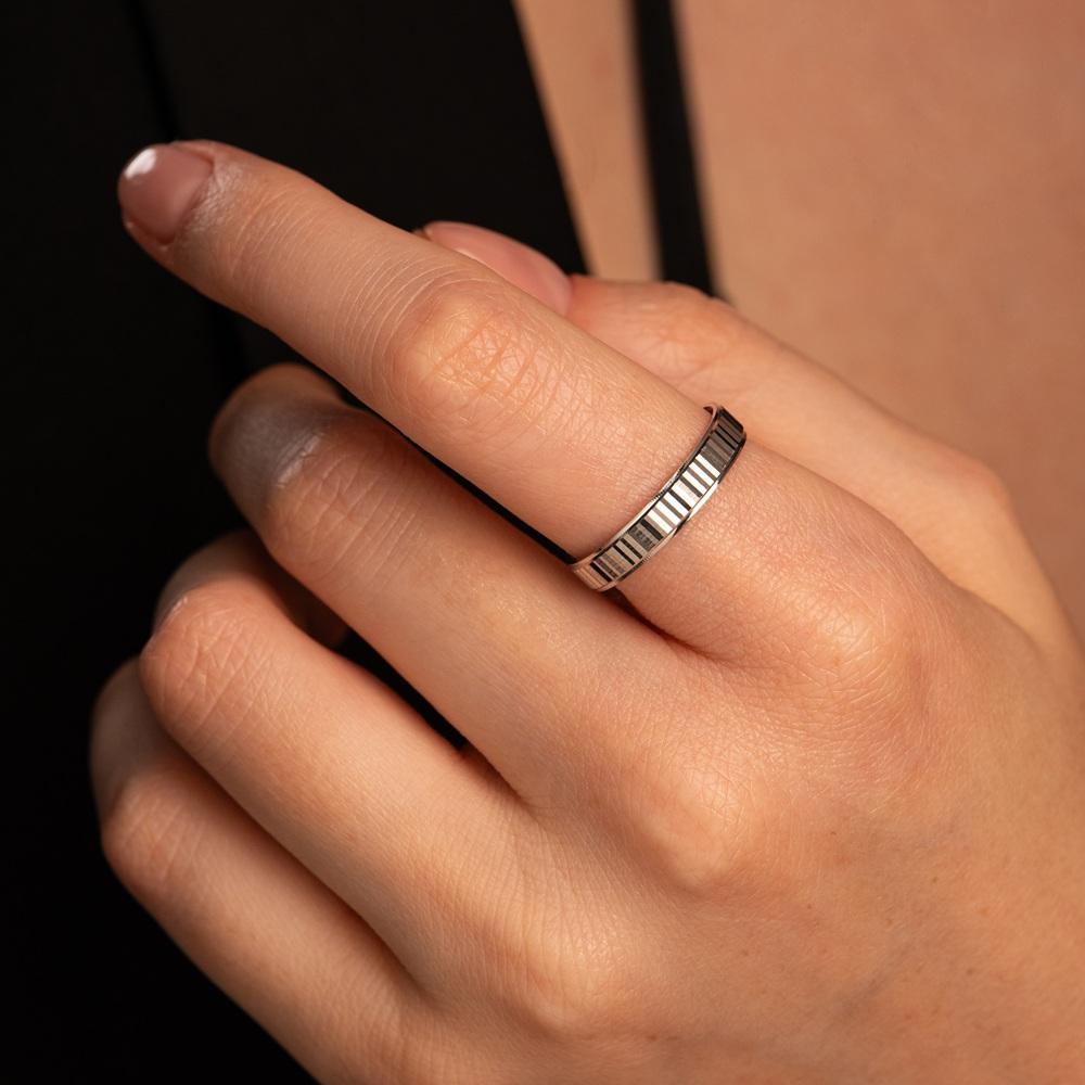 Обручальное кольцо из белого золота 510-000-1013