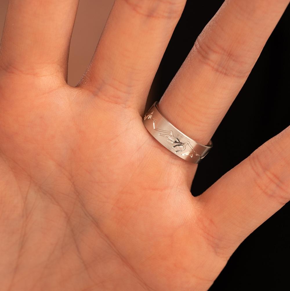 Обручальное кольцо из белого золота 510-000-197