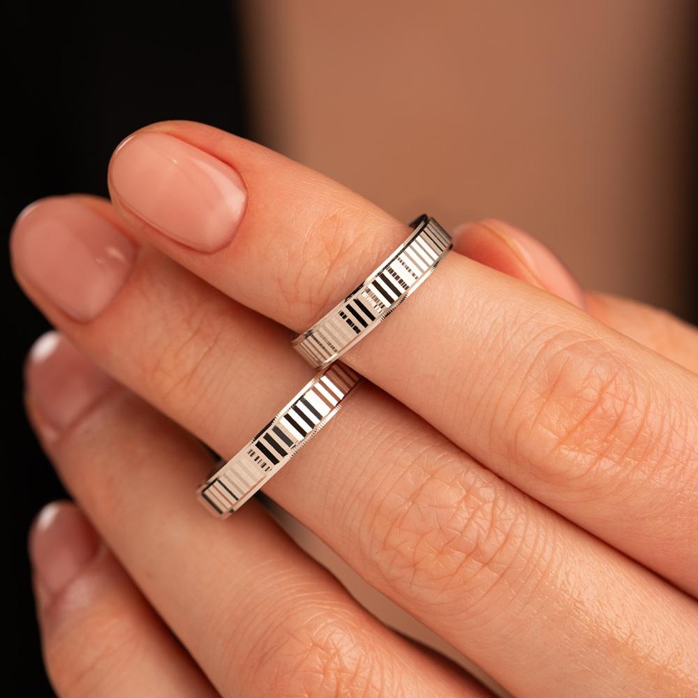 Обручальное кольцо из белого золота 510-000-1013