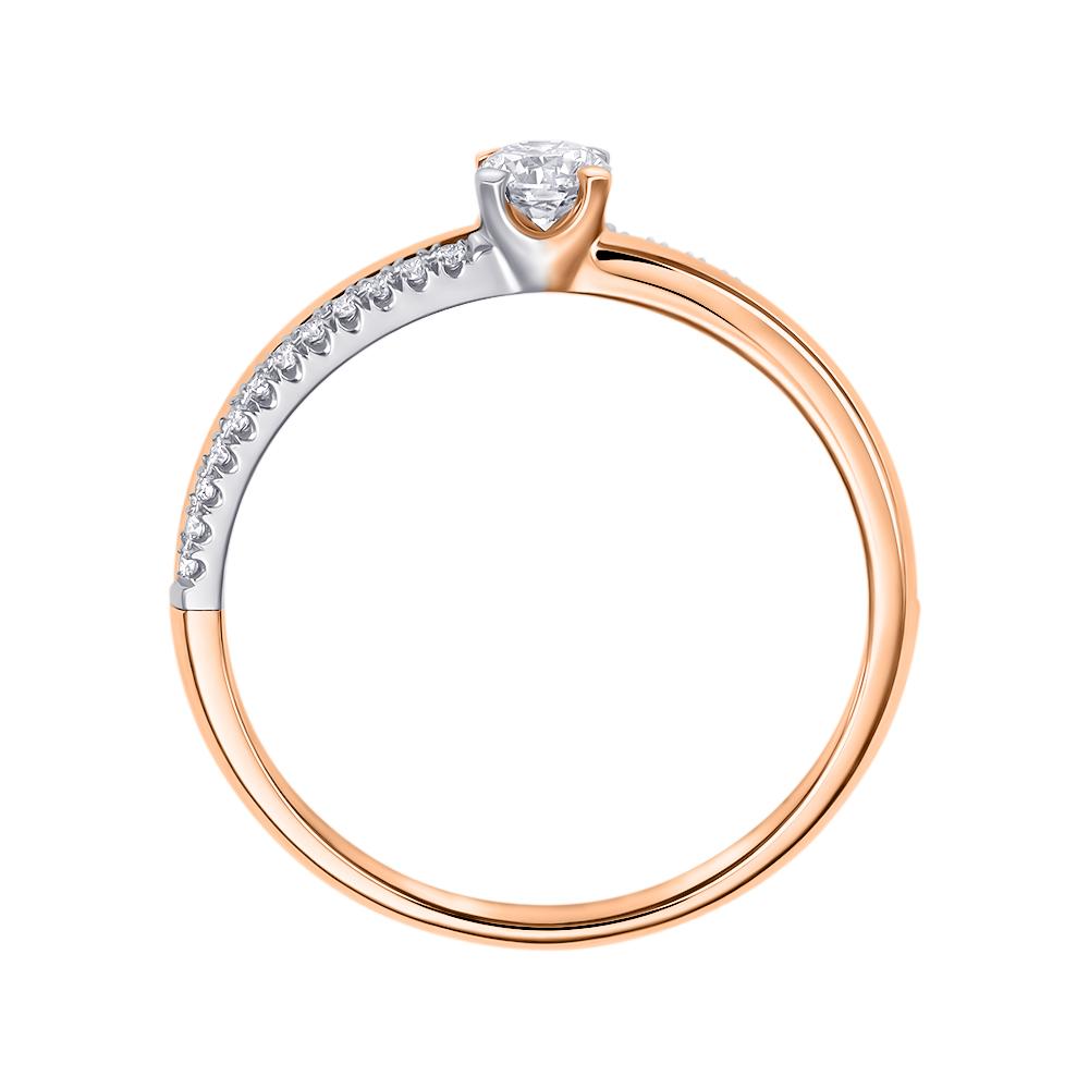 Кольцо из красного золота с бриллиантами 9111128Б