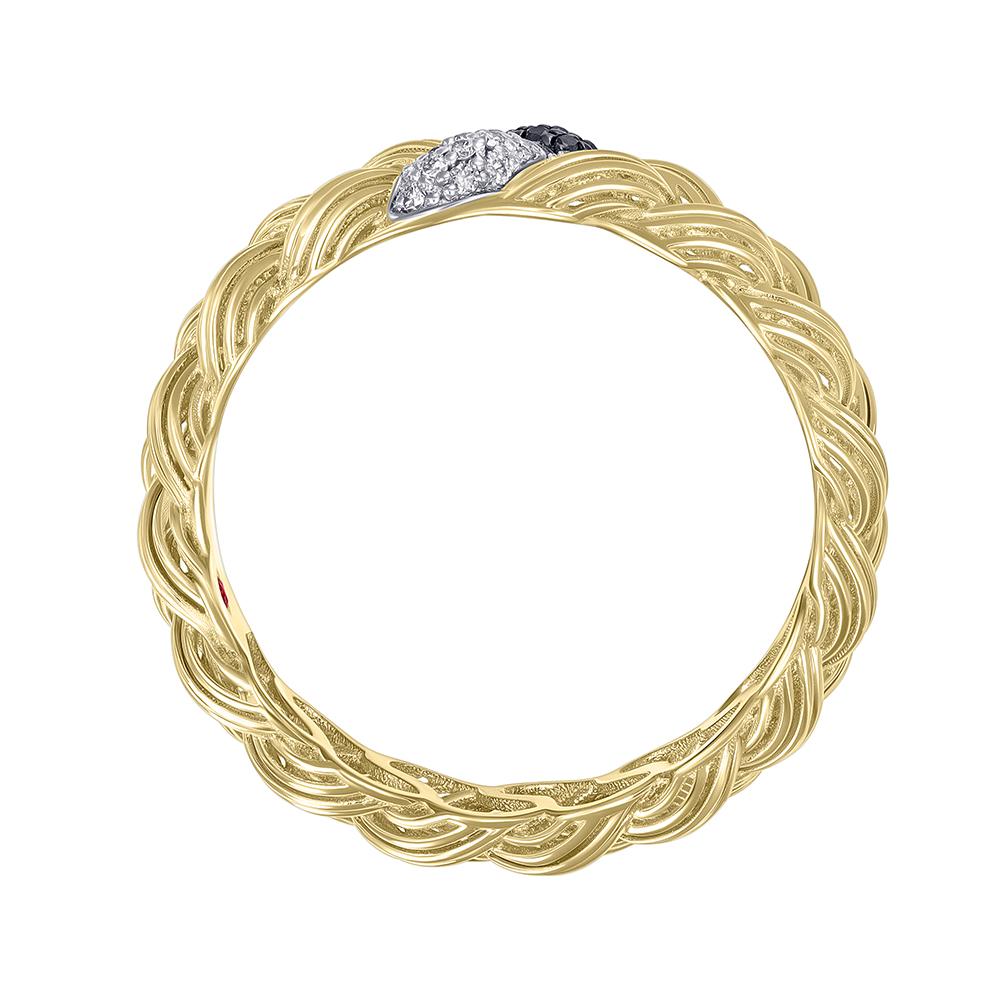 Кольцо плетеное с бриллиантами 931987ЧБ