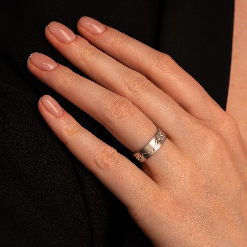 Обручальное кольцо из белого золота 510-000-197