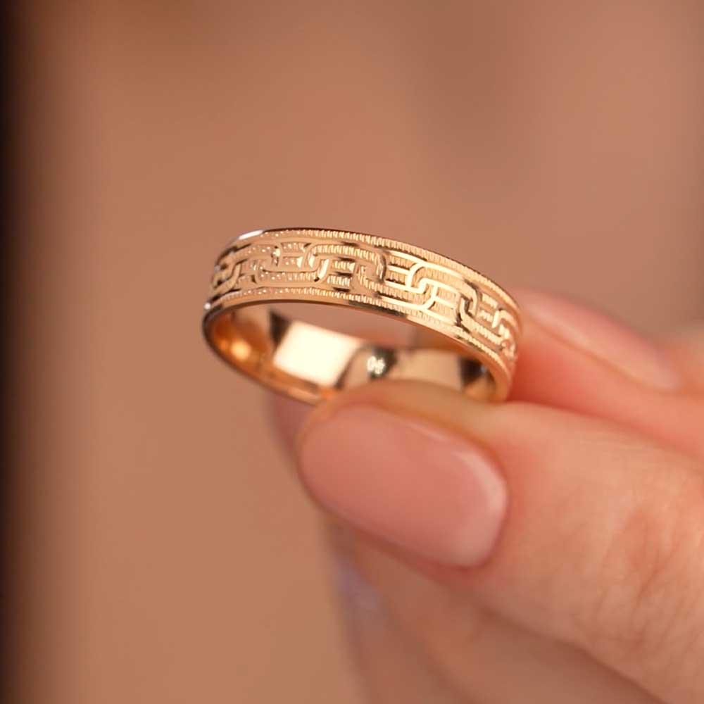 Обручальное кольцо из красного золота 500-000-1016