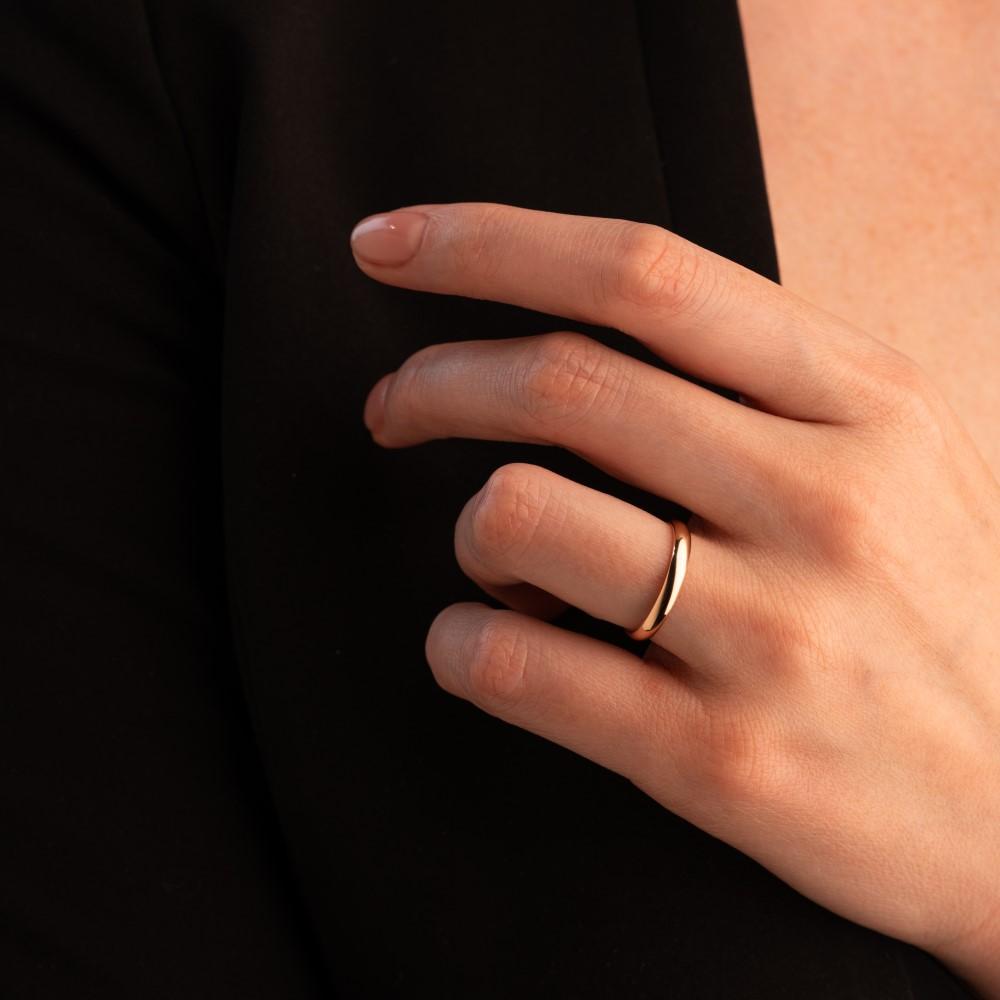 Обручальное кольцо из красного золота 100-000-530