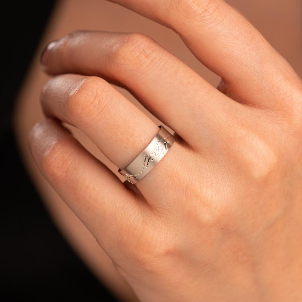 Обручальное кольцо из белого золота 510-000-197