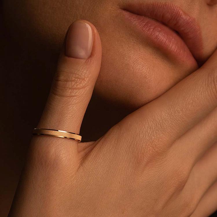 Обручальное кольцо из красного золота 500-000-119