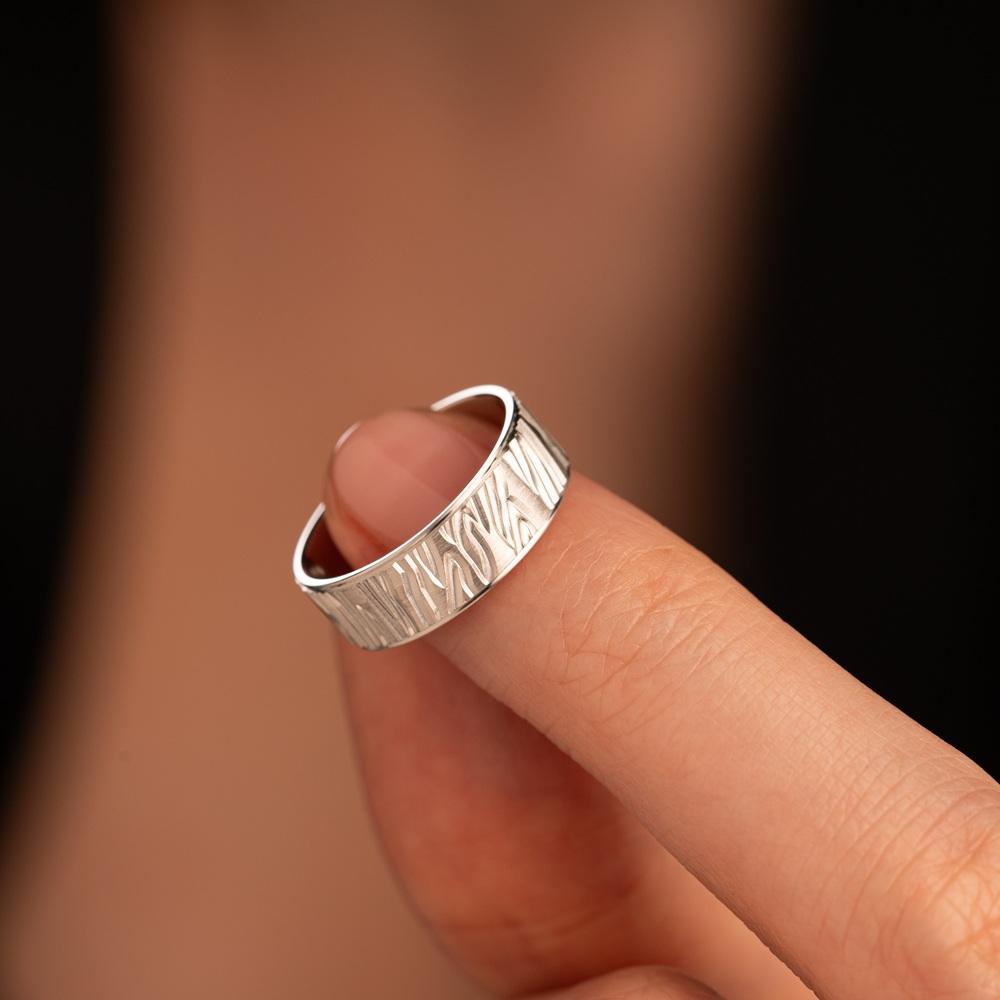 Обручальное кольцо из белого золота 510-000-089