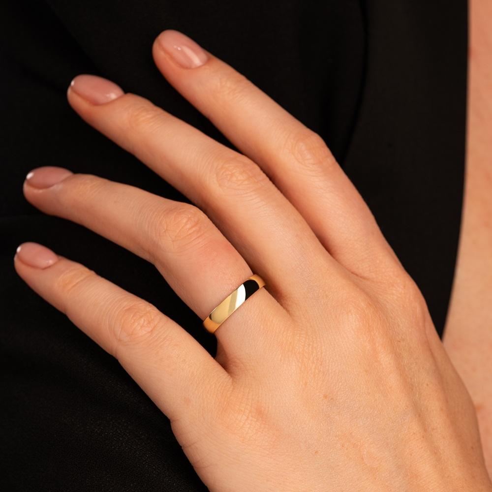 Обручальное кольцо из желтого золота 220-000-640