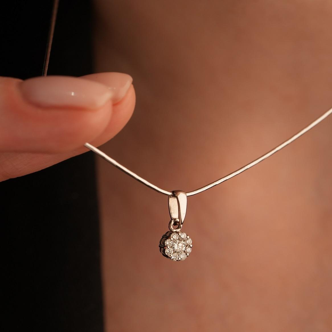 Подвеска из золота с бриллиантами 914133Б