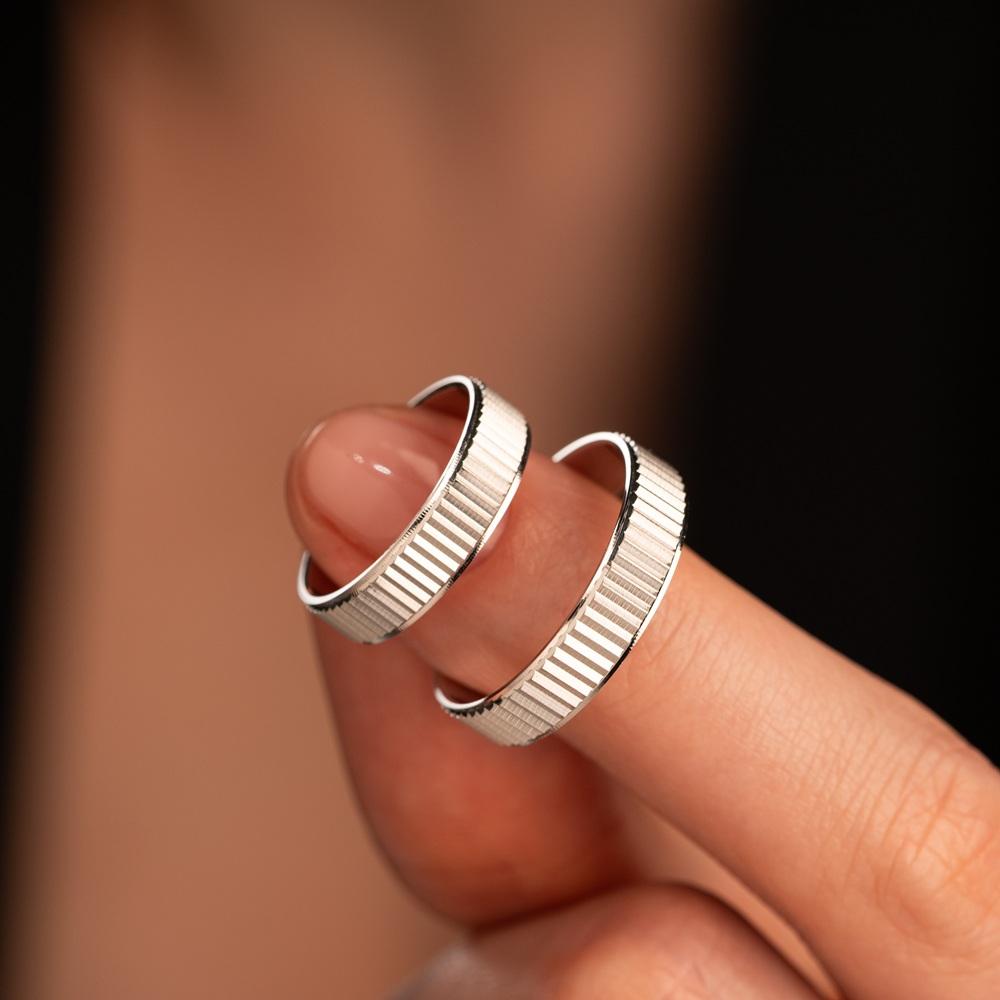 Обручальное кольцо из белого золота 510-000-1014