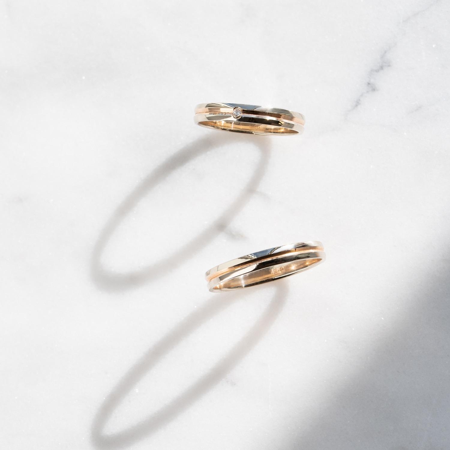 Обручальное кольцо с бриллиантом 482-010-336