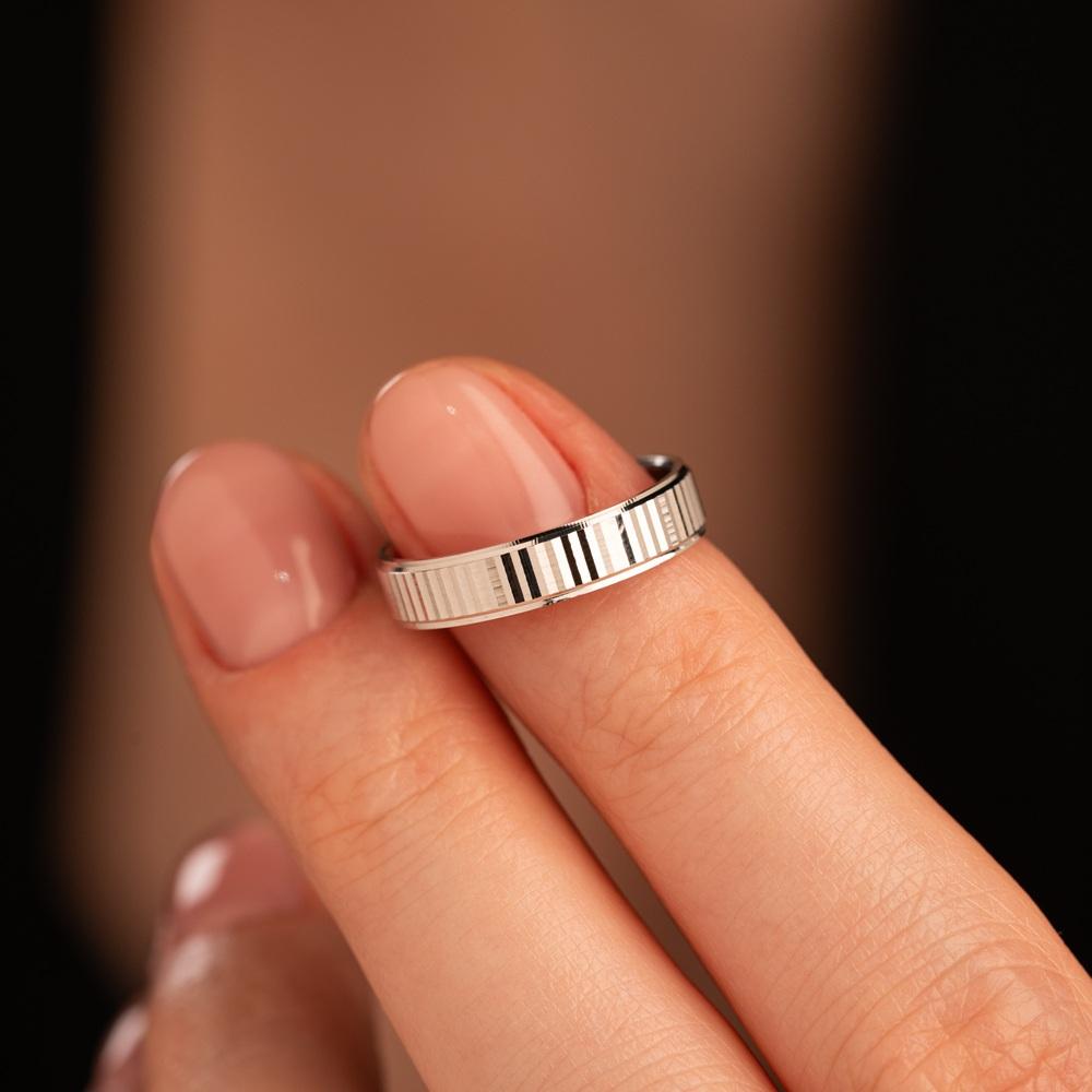 Обручальное кольцо из белого золота 510-000-1013