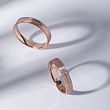 Обручальное кольцо двухсплавное с бриллиантами 532-040-806