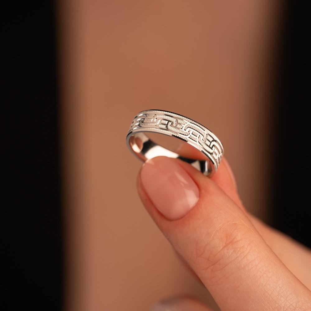 Обручальное кольцо из белого золота 510-000-1016