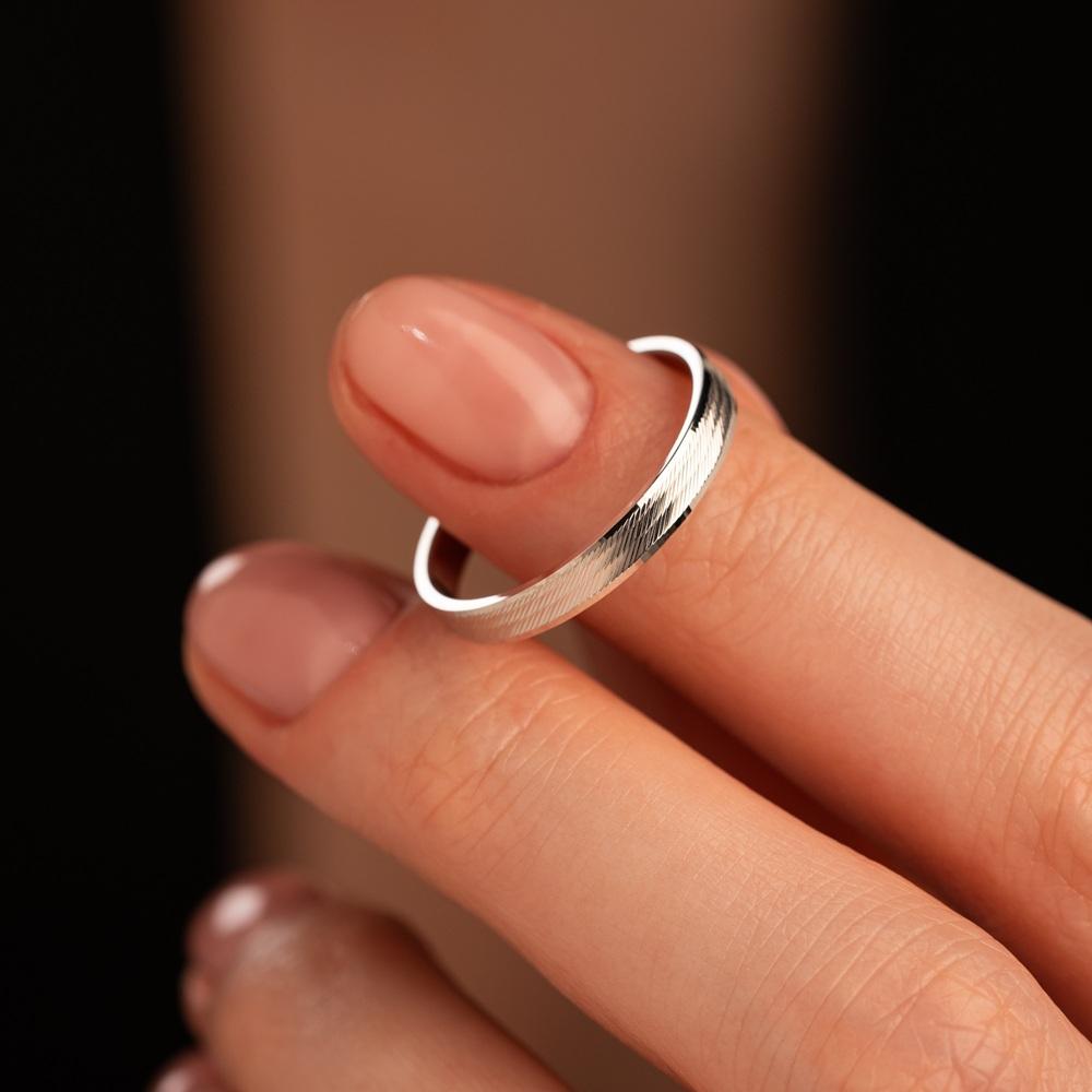 Обручальное кольцо из белого золота 510-000-1021