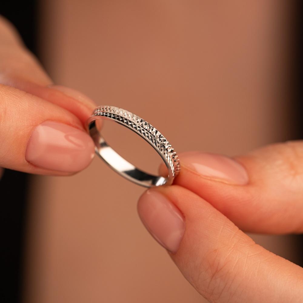 Обручальное кольцо из белого золота 510-000-1020