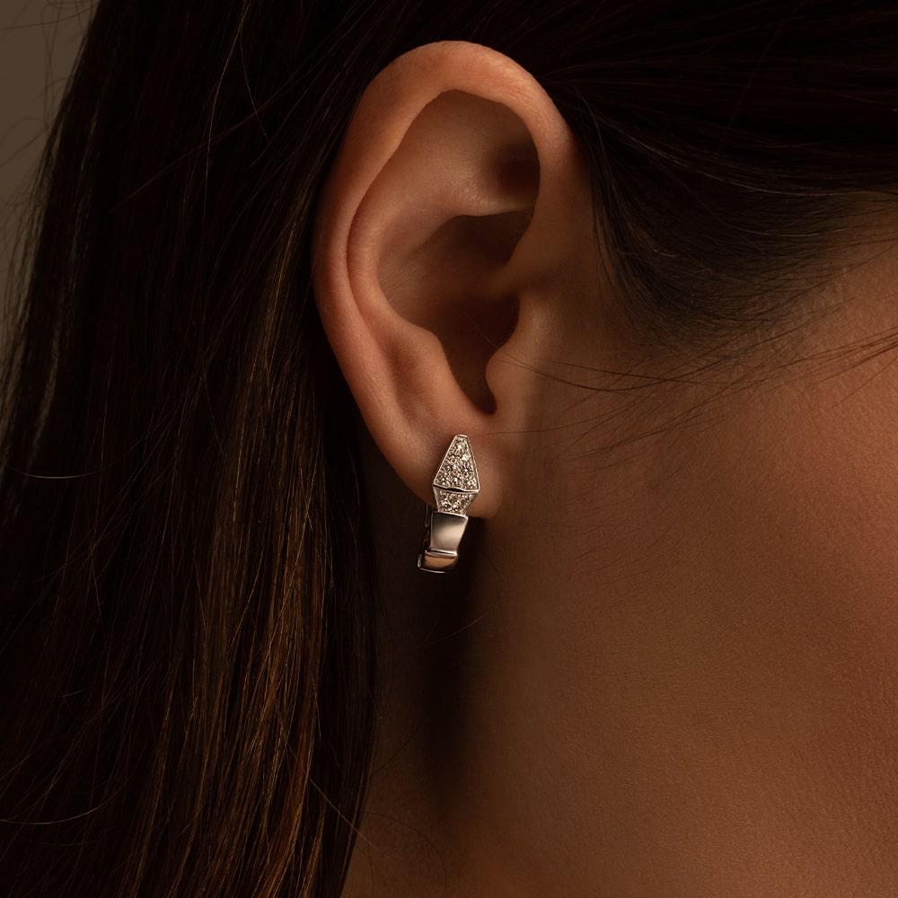 Серьги из белого золота 585 пробы с бриллиантами 922598Б