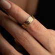 Кольцо из желтого и белого золота с бриллиантами 931808Б
