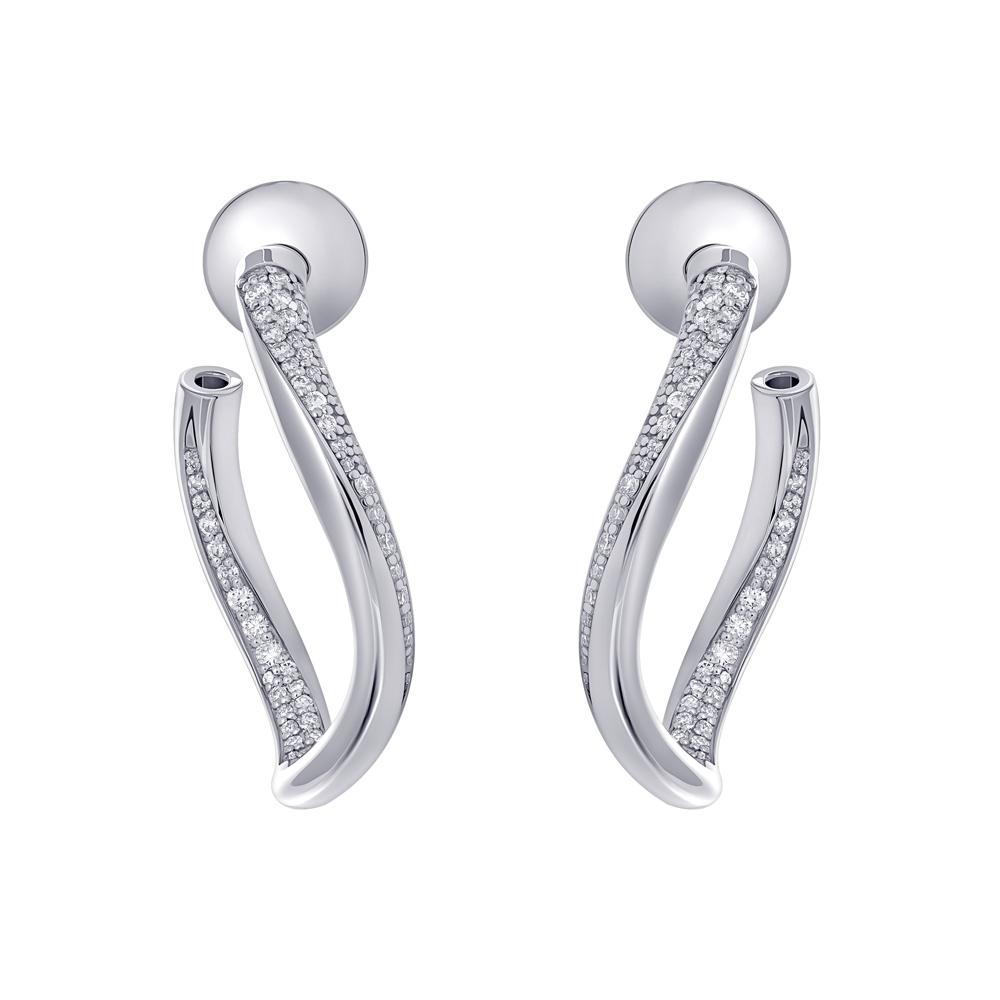 Серьги с бриллиантовой дорожкой 922827Б