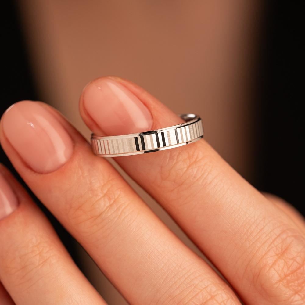 Обручальное кольцо из белого золота 510-000-1013